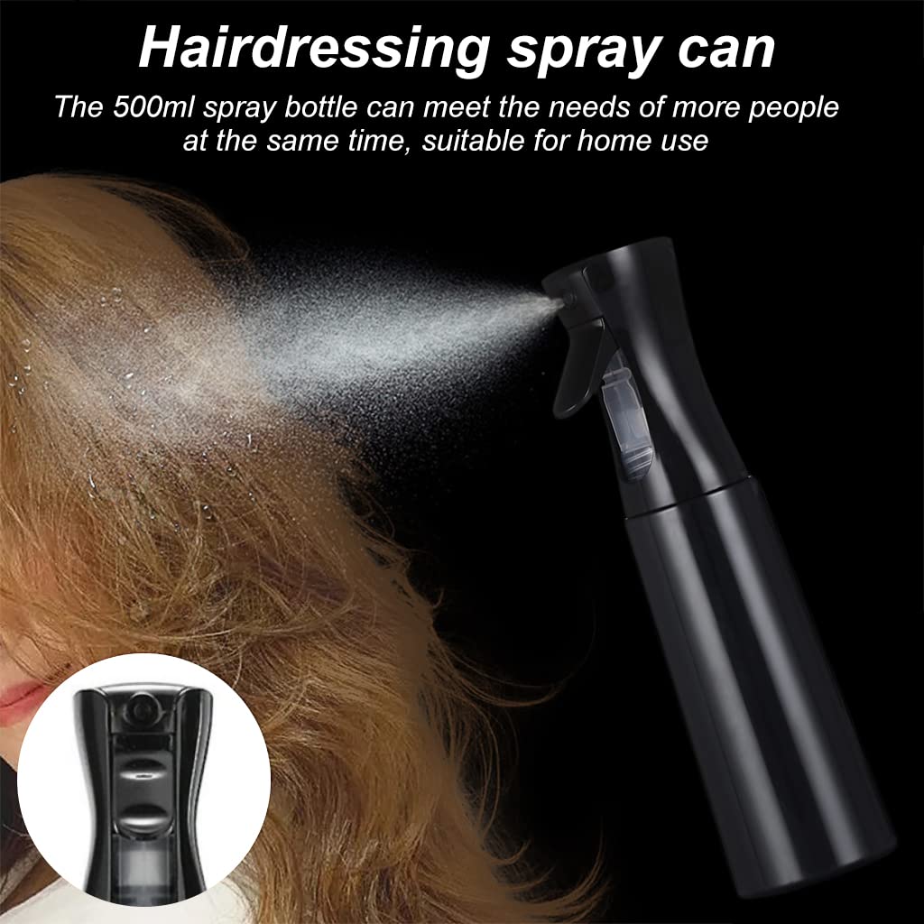 HASTHIP® 500ml Large Capacity Continuous Fine Mist Plastic Spray Bottle, Spray Bottle for Household Alcohol Disinfection, Watering Flowers, Portable Skin Moisturizing (Black-500ml) HASTHIP® 500ml Large Capacity Continuous Fine Mist Plastic Spray Bottle, Spray Bottle for Household Alcohol Disinfection, Watering Flowers, Portable Skin Moisturizing (Black-500ml)